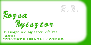 rozsa nyisztor business card